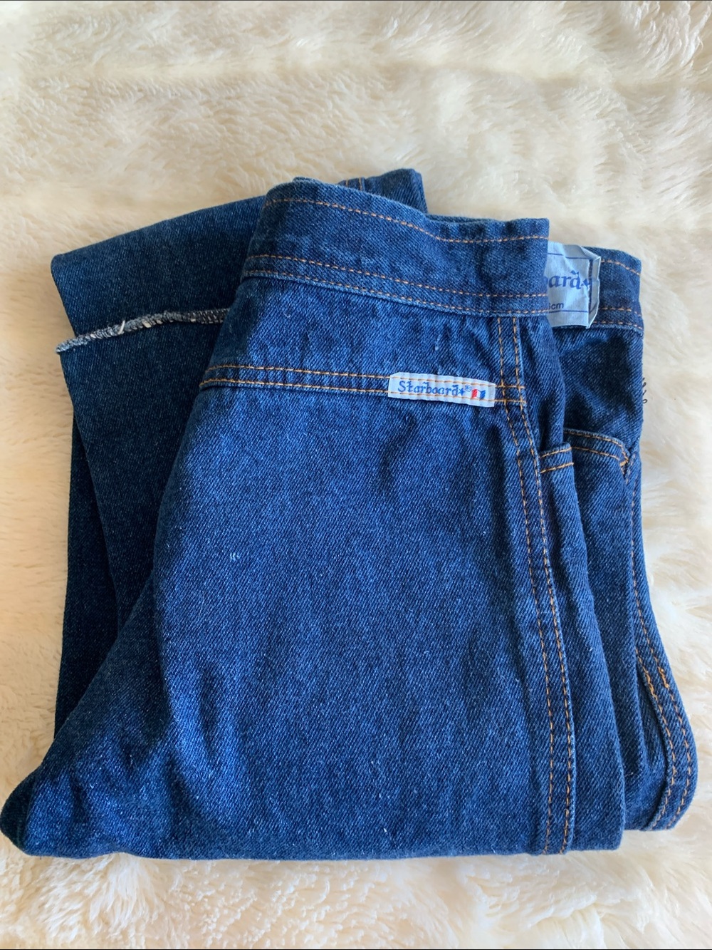Vtg 80s high rise 100% cotton denim skinny jeans 26 NOS Starboard